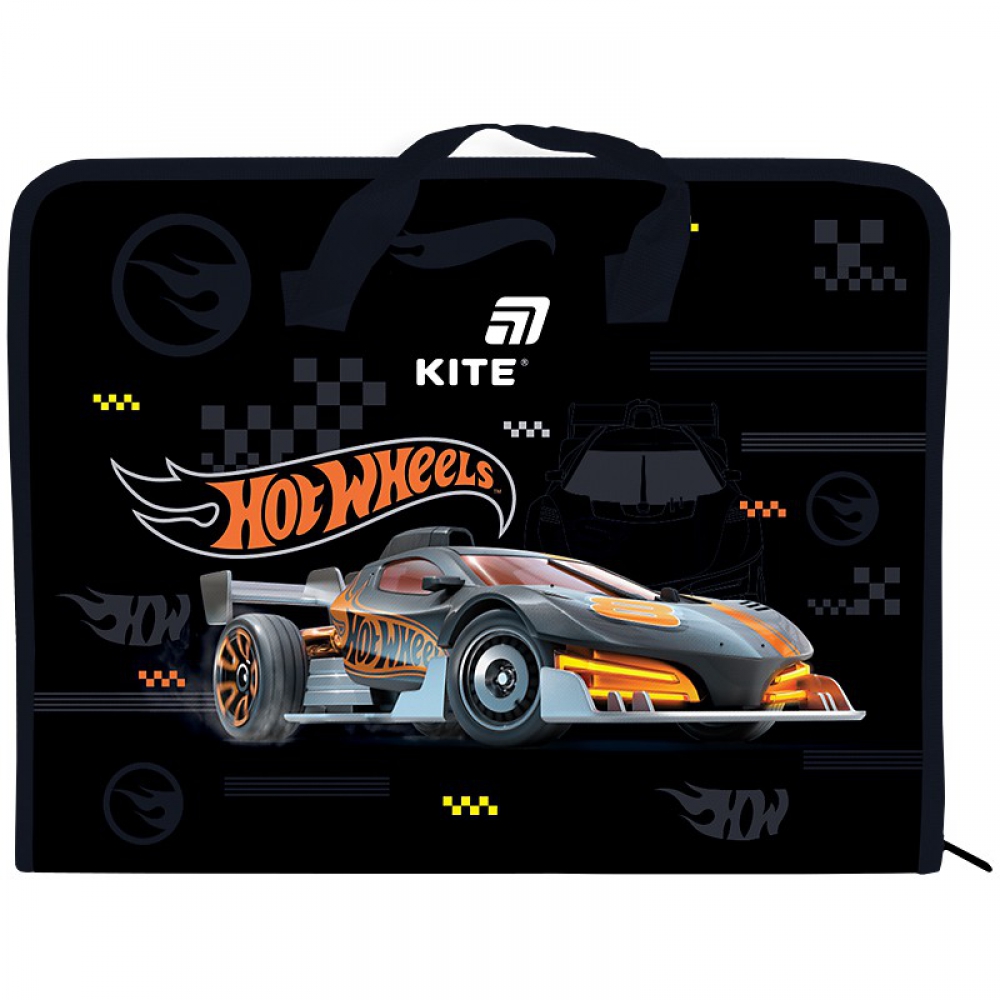 Папка-портфель пластикова, А4, HW. 1 Відділення. Матеріал: поліпропілен. Товщина пластика: 650 мкм. Застібка: блискавка. Тканинна окантовка і ручки.