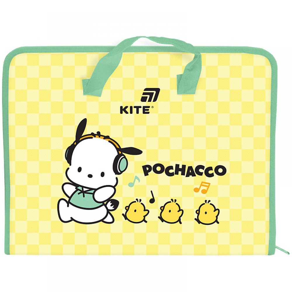 Папка-портфель пластикова, А4, PC. 1 Відділення. Матеріал: поліпропілен. Товщина пластика: 650 мкм. Застібка: блискавка. Тканинна окантовка і ручки.