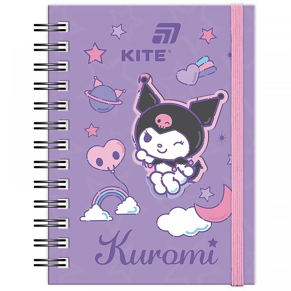 Блокнот на спіралі з фігурною вирубкою на обкладинці. Формат А6, 80 аркушів, клітинка