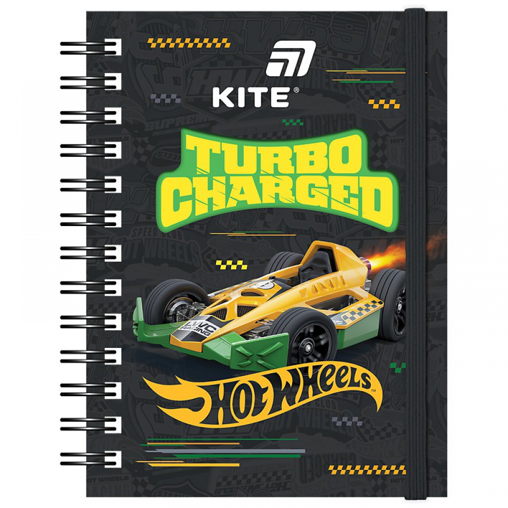 Блокнот на спіралі з фігурною вирубкою на обкладинці. Формат А6, 80 аркушів, клітинка