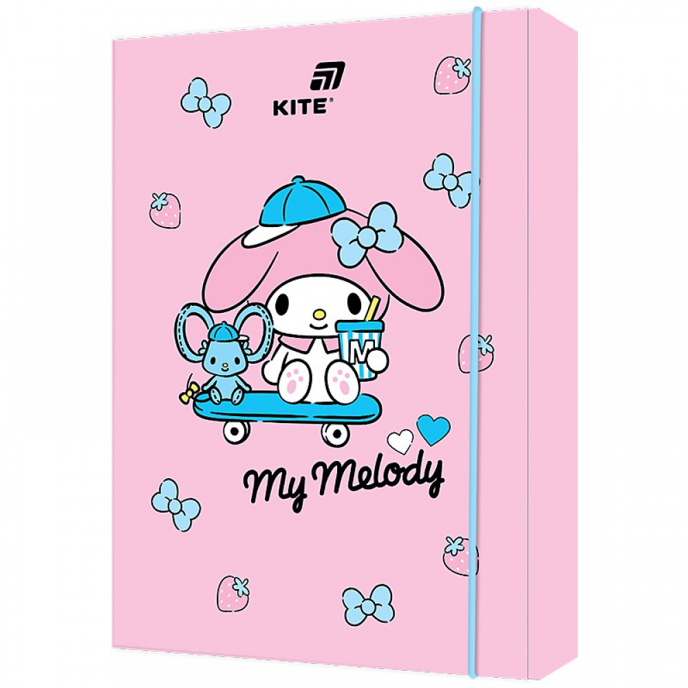 Папка для зошитів В5 на гумці картон, HK-2. Ширина корінця 2,5 см. Всередині місце для розкладу, таблиця множення, одиниці виміру.