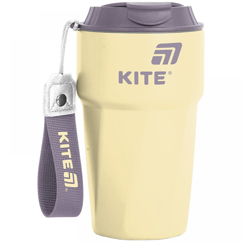 Термокружка 450 мл, жовта. Матеріал: нержавіюча сталь