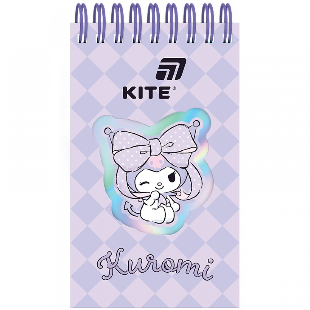 Блокнот на спіралі з фігурною вирубкою на обкладинці. Розмір 80*135 мм, 80 аркушів, лінія