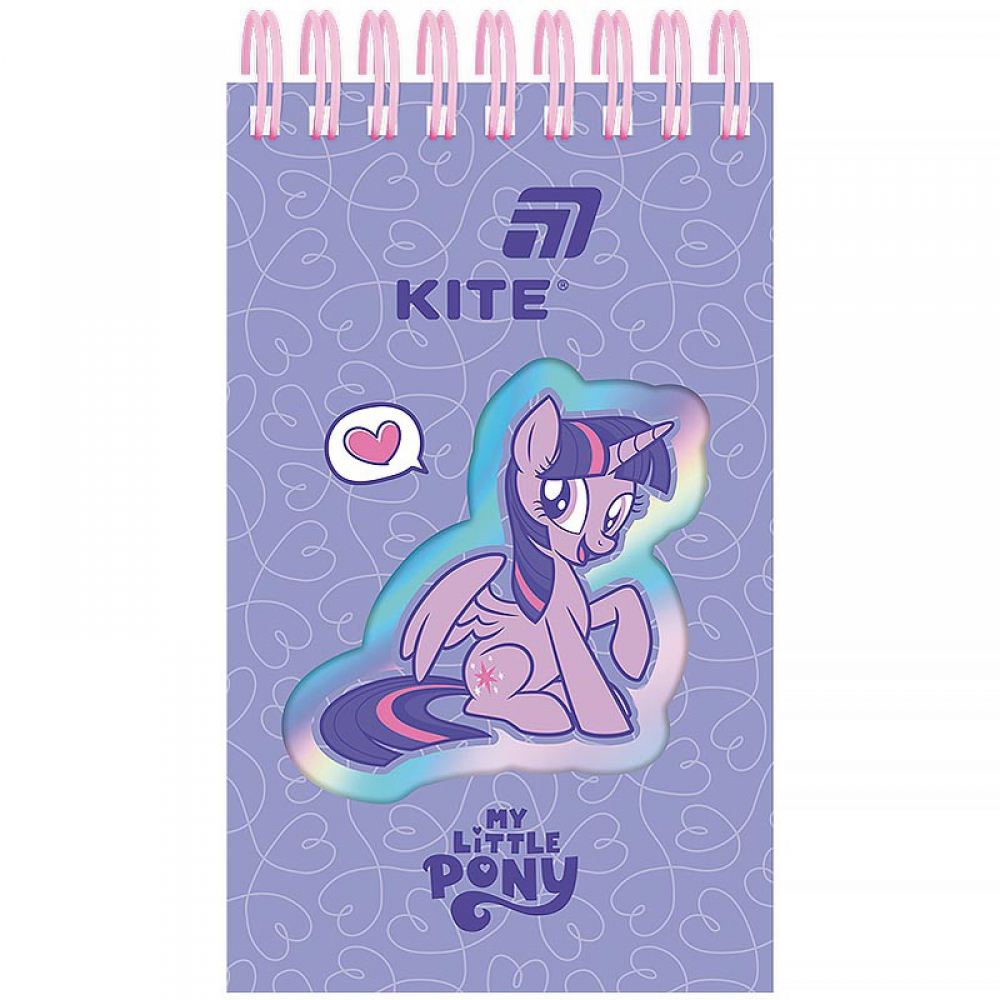 Блокнот на спіралі з фігурною вирубкою на обкладинці. Розмір 80*135 мм, 80 аркушів, лінія