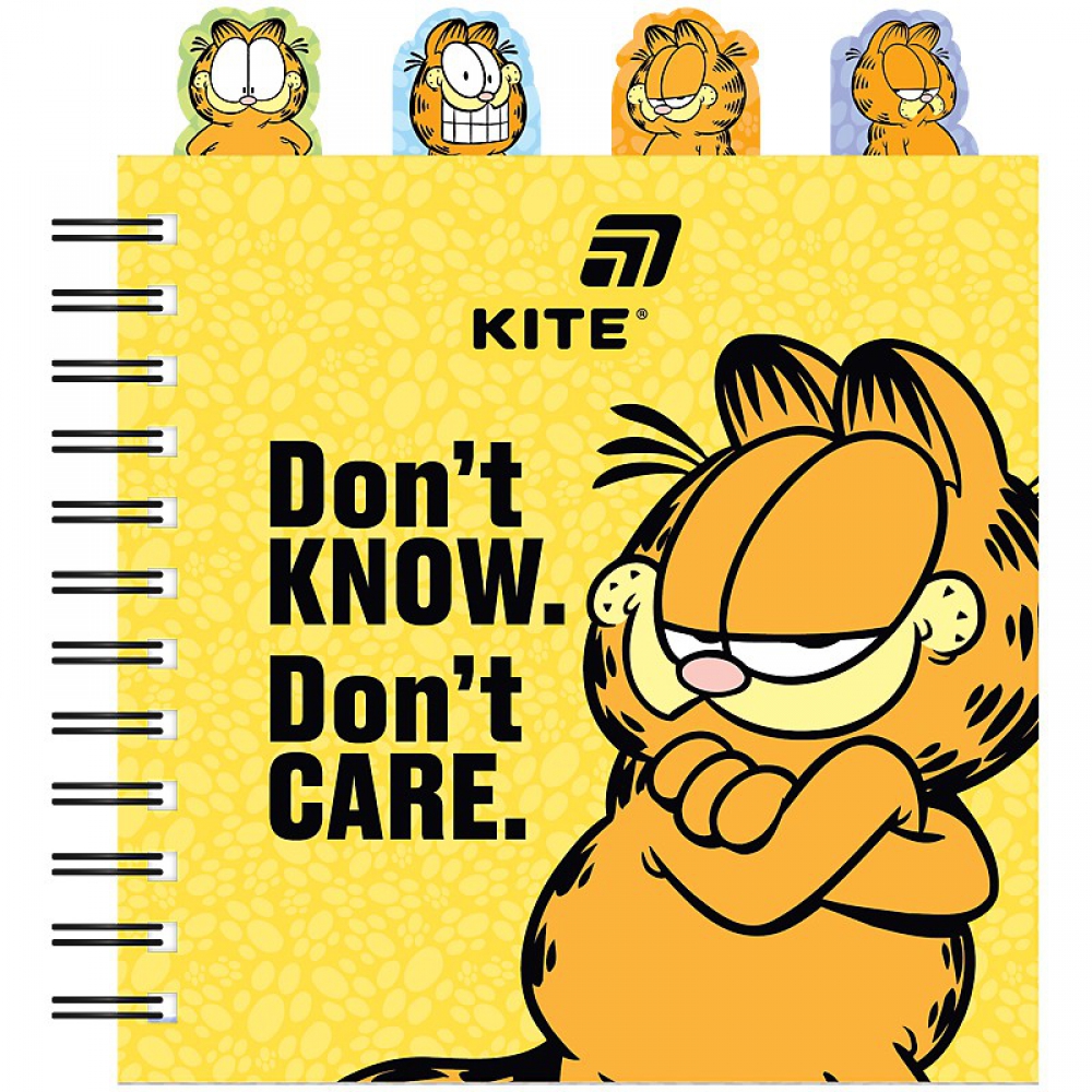 Блокнот з розділювачами на спіралі пластикова обкладинка, 80 арк.,клітинка. Розмір155х166 мм