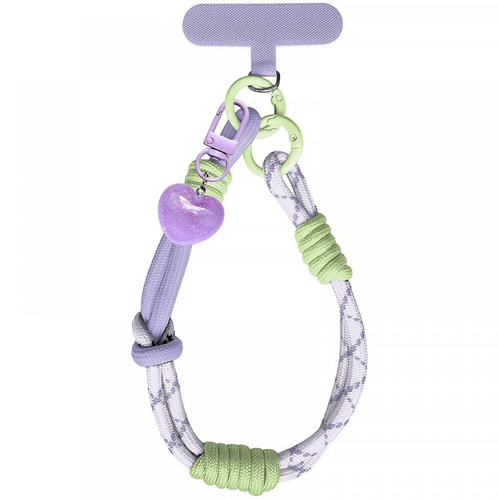 Шнурок-кросбоді K26-3016-1. Металеві карабіни, тримач для шнурка телефона, підвіска