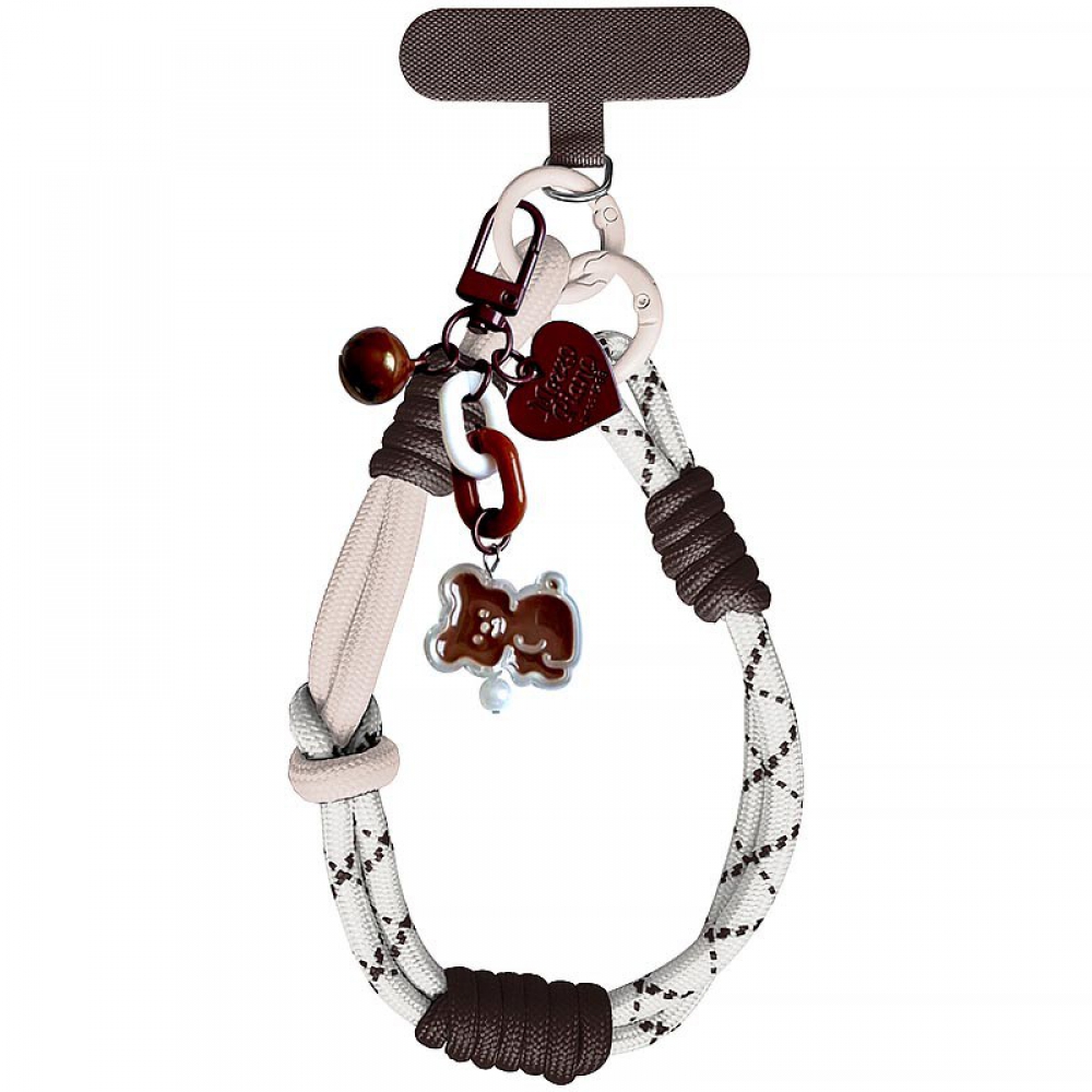 Шнурок-кросбоді K26-3016-3. Металеві карабіни, тримач для шнурка телефона, підвіска