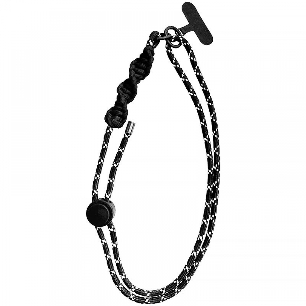 Шнурок-кросбоді K26-3020-3. Металеві карабіни, тримач для шнурка телефона