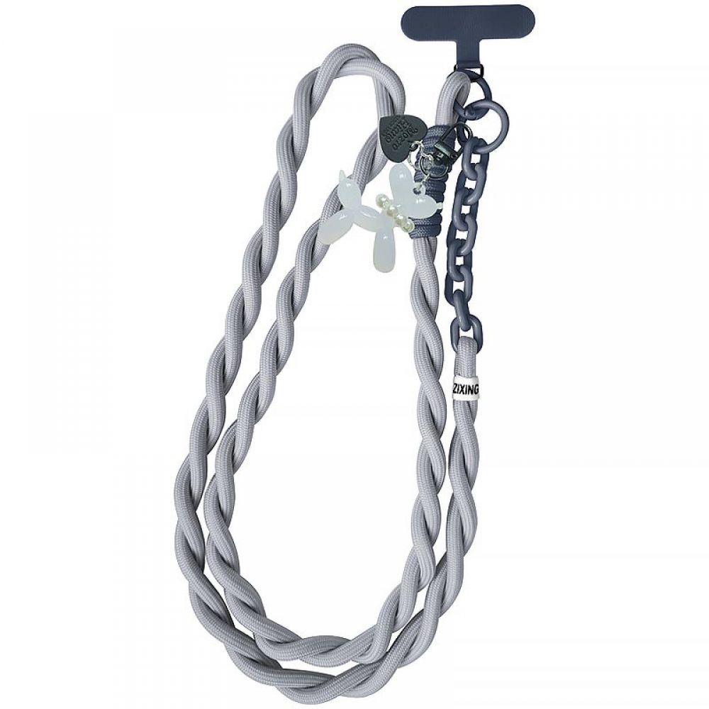 Шнурок-кросбоді K26-3022-1. Металеві карабіни, тримач для шнурка телефона, підвіска