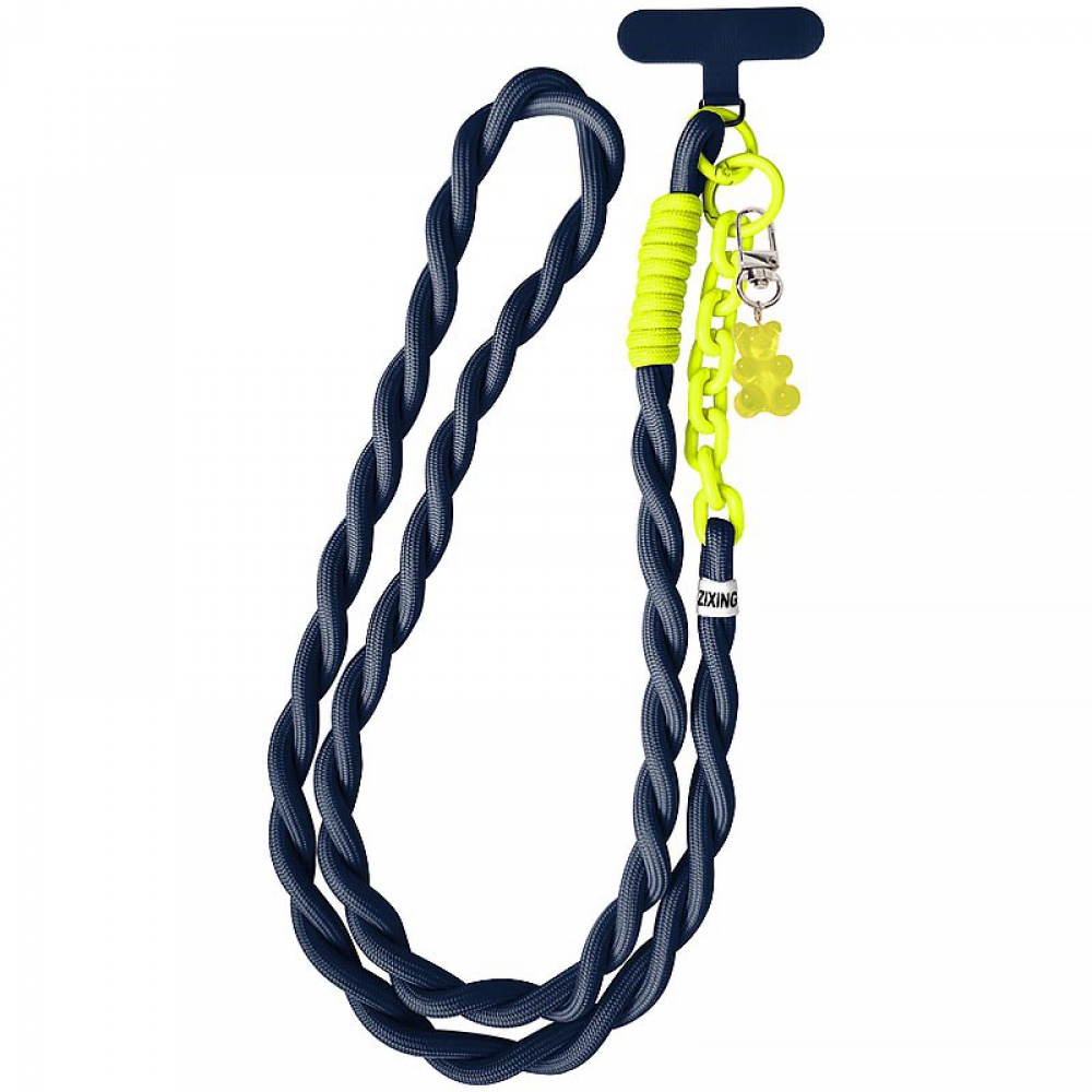 Шнурок-кросбоді K26-3022-3. Металеві карабіни, тримач для шнурка телефона, підвіска