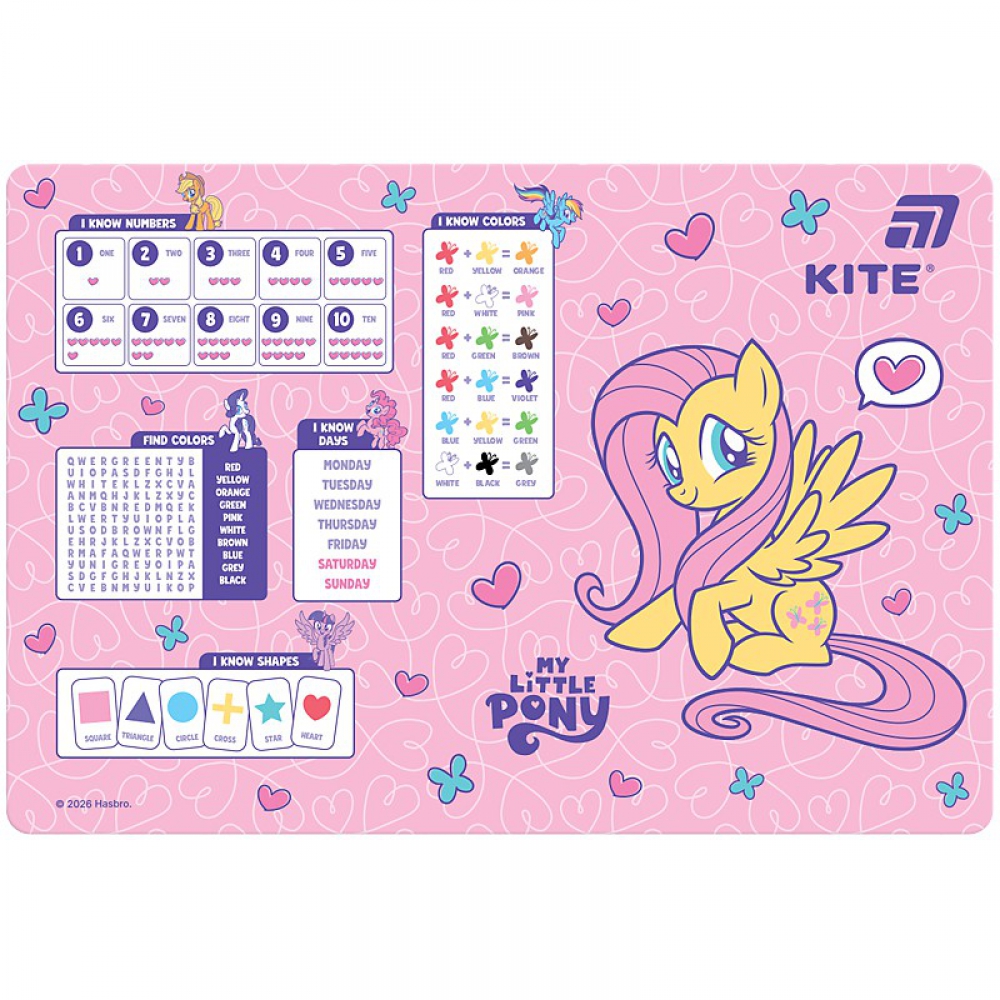 Підкладка настільна, LP. Розмір: 42,5х29 см. Матеріал: поліпропілен. Товщина пластика: 500 мкм.