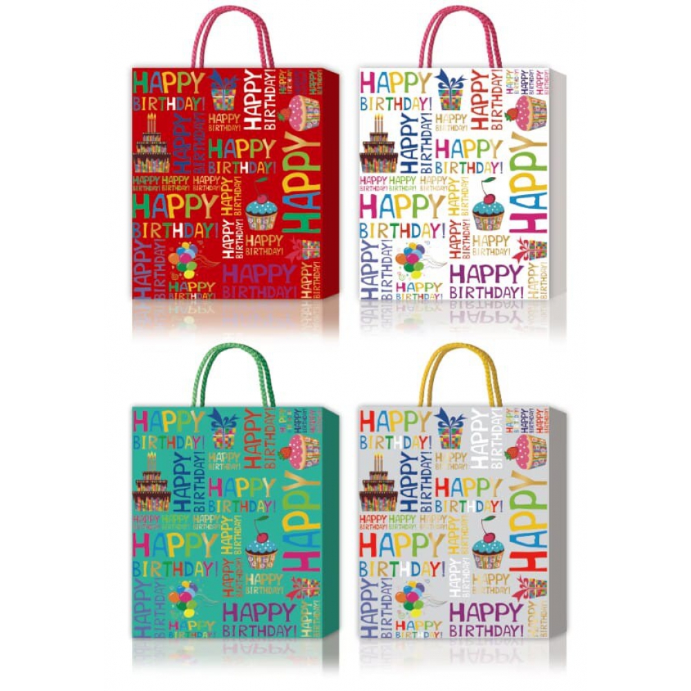 Пакет паперовий подарунковий, М:26х32х10см, тиснення фольгою BM.200024