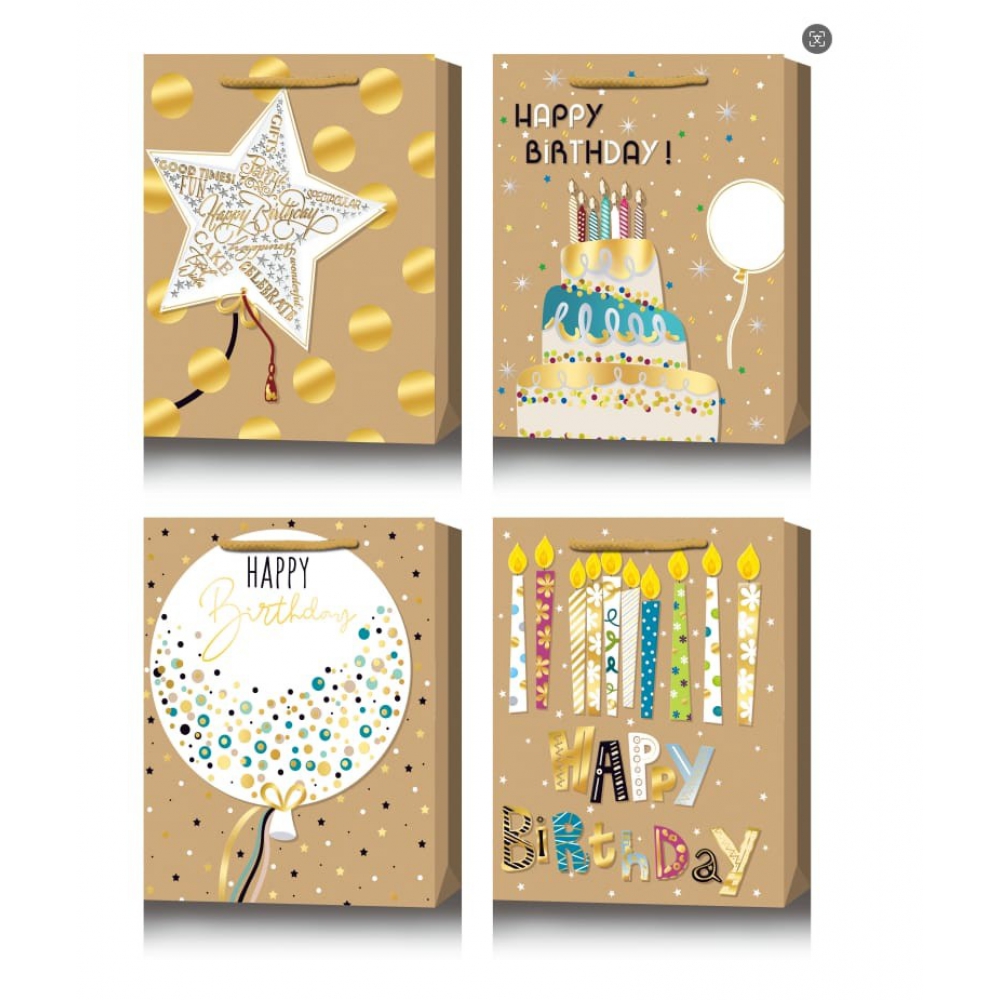 Пакет паперовий подарунковий, 41.5х53х15.5см, тиснення фольгою BM.200060