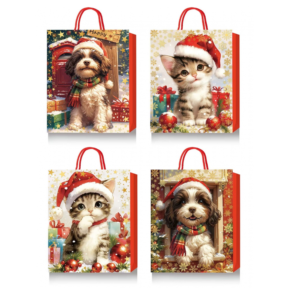 Пакет паперовий подарунковий, S:18х23х8см, тиснення фольгою BM.2000111