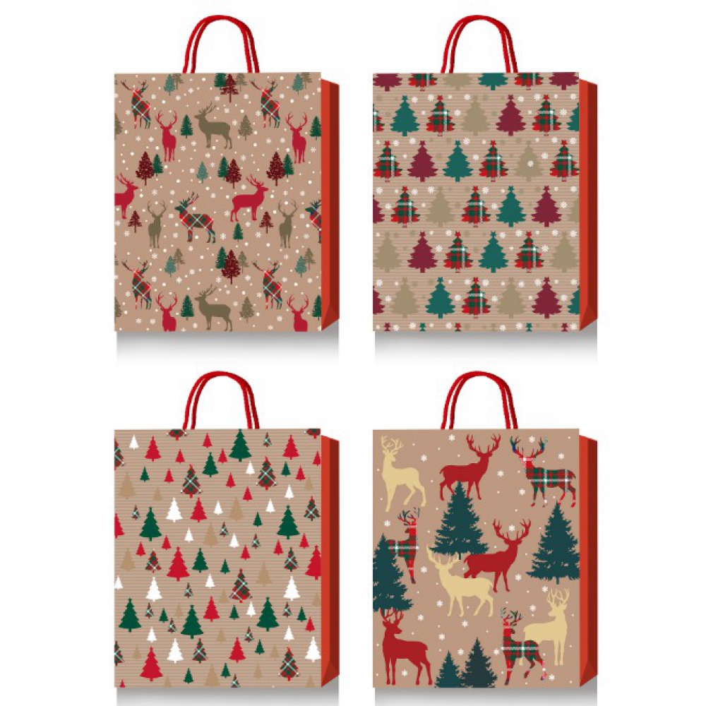 Пакет паперовий подарунковий, М:26х32х10см, тиснення фольгою BM.2000105