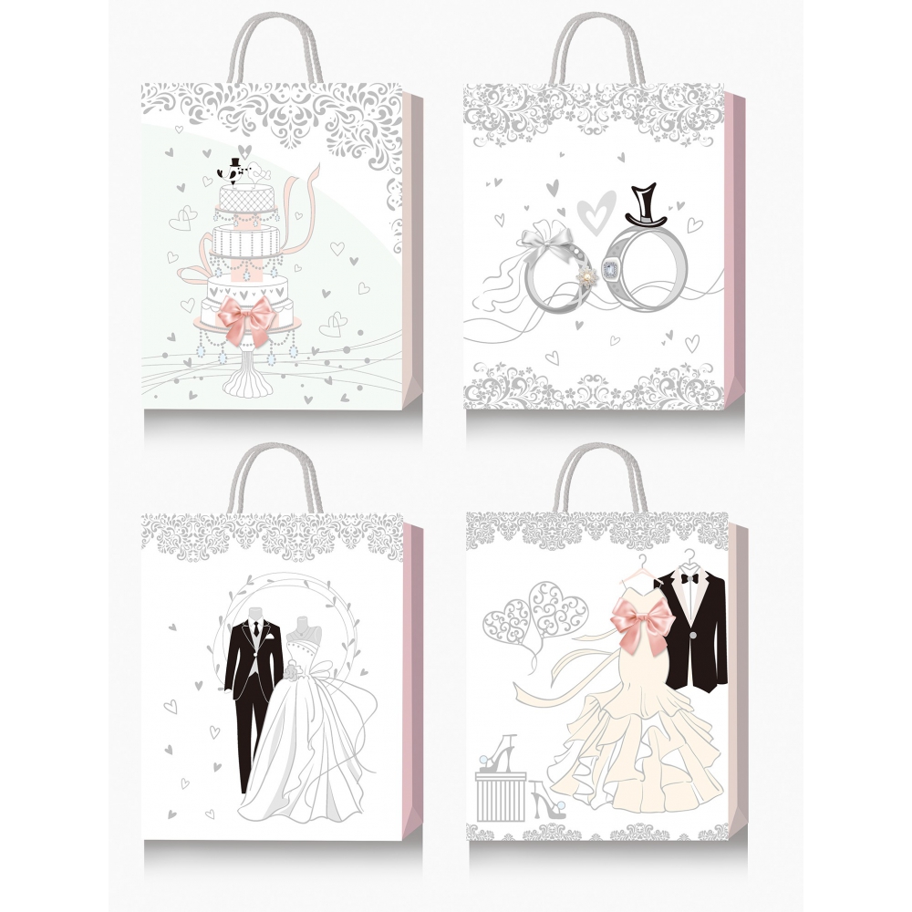 Пакет паперовий подарунковий, L:31х42х12см, тиснення фольгою BM.200080