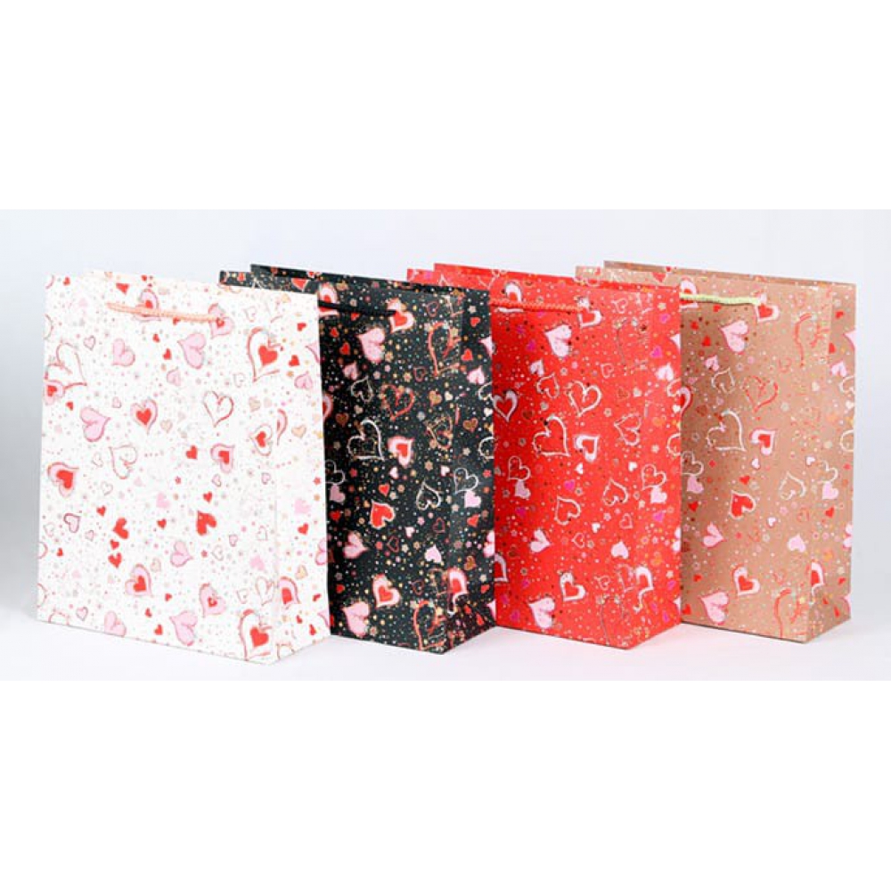 Пакет паперовий подарунковий, М:26х32х10см, тиснення фольгою BM.200097