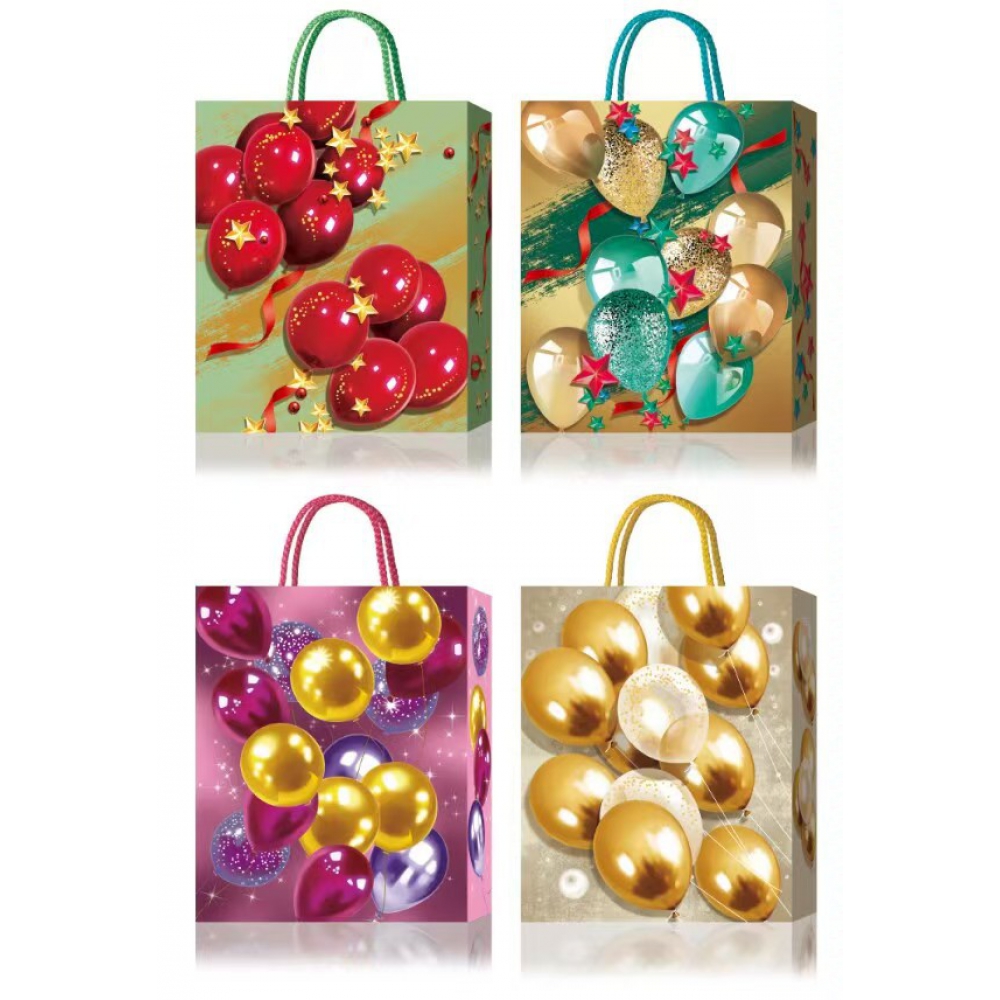 Пакет паперовий подарунковий, М:26х32х10см, тиснення фольгою BM.200036