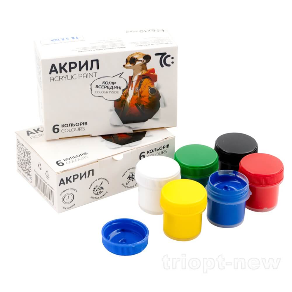 Набір акрилових  фарб  6*10 мл, 7С:, 7C50601
