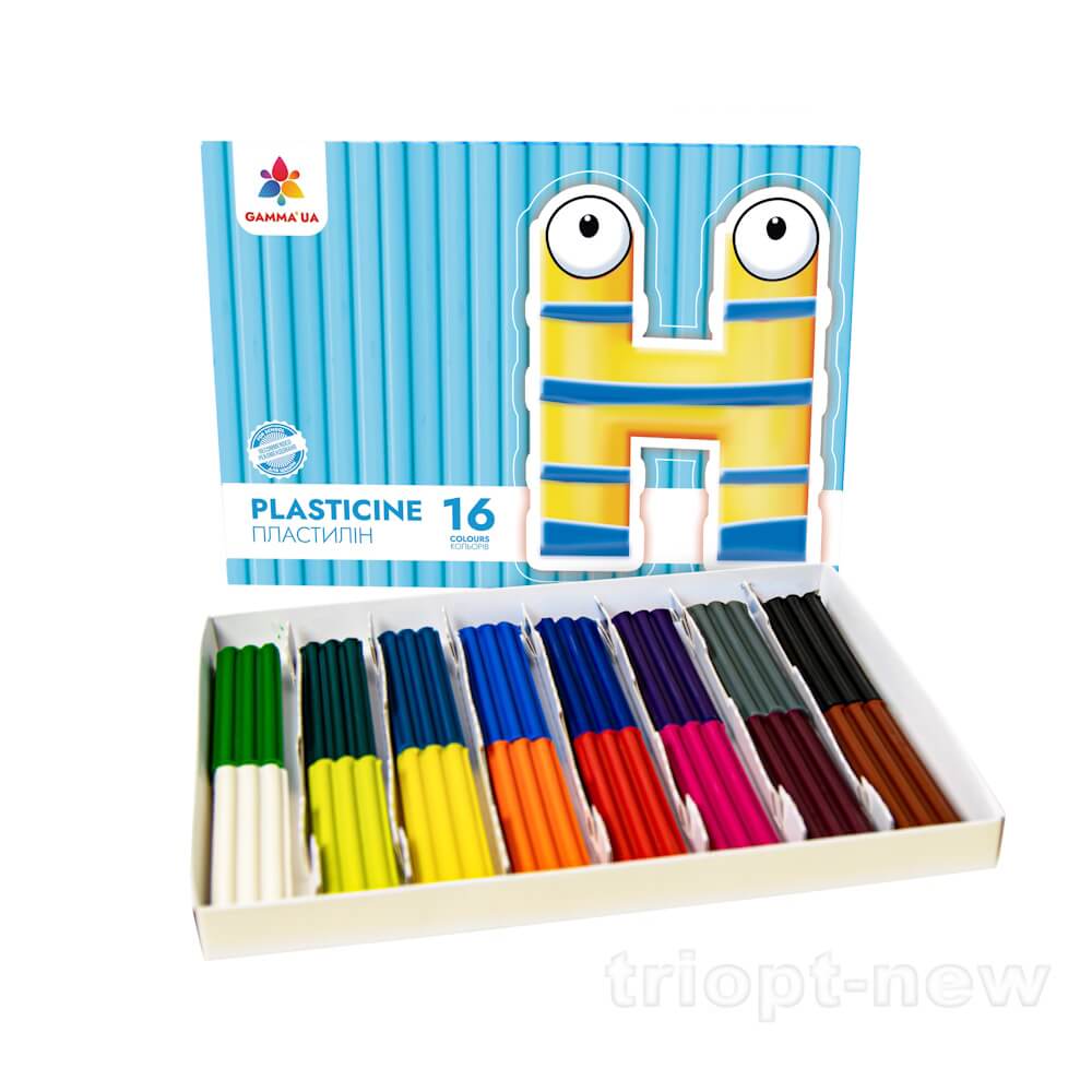 Набір пластиліну 16*12г, стек, GAMMA`UA, 200317