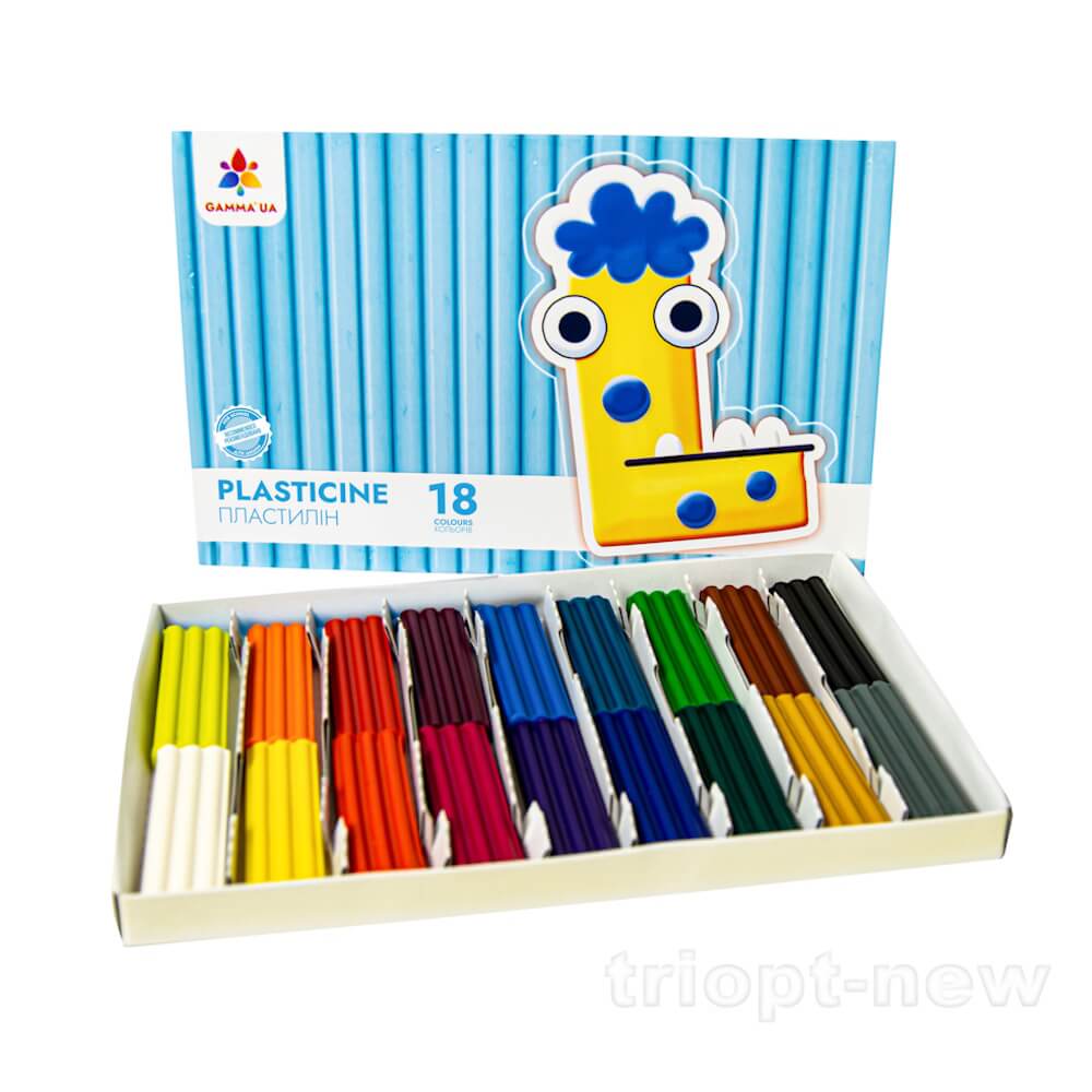 Набір пластиліну 18*12г, стек, GAMMA`UA, 200318