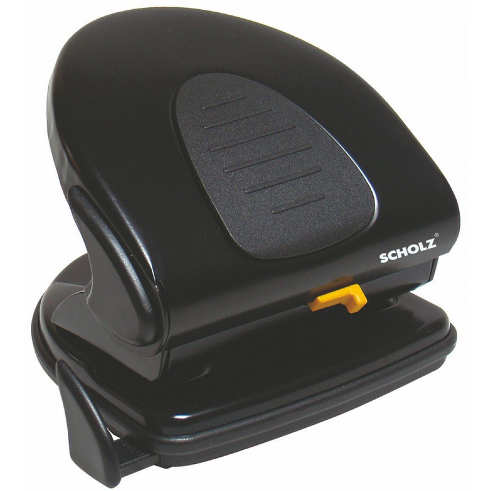 діркопробивач металевий 30 аркушів, з лінійкою та фіксатором, чорний