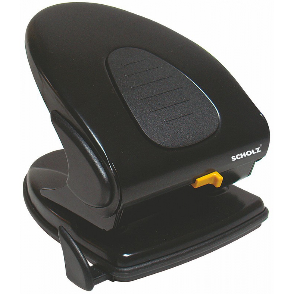 діркопробивач металевий 45 аркушів, з лінійкою та фіксатором, чорний