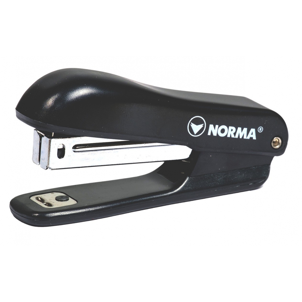 степлер пластиковий, скоба №10, 10 аркушів, глибина 40мм, з дестеплером, чорний