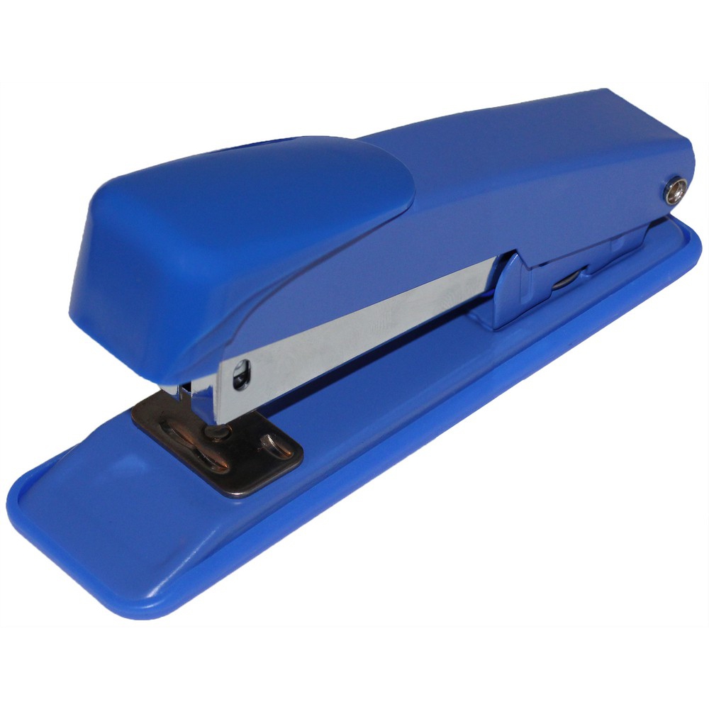 степлер металевий, скоба №24, 20 аркушів, глибина 50мм, синій