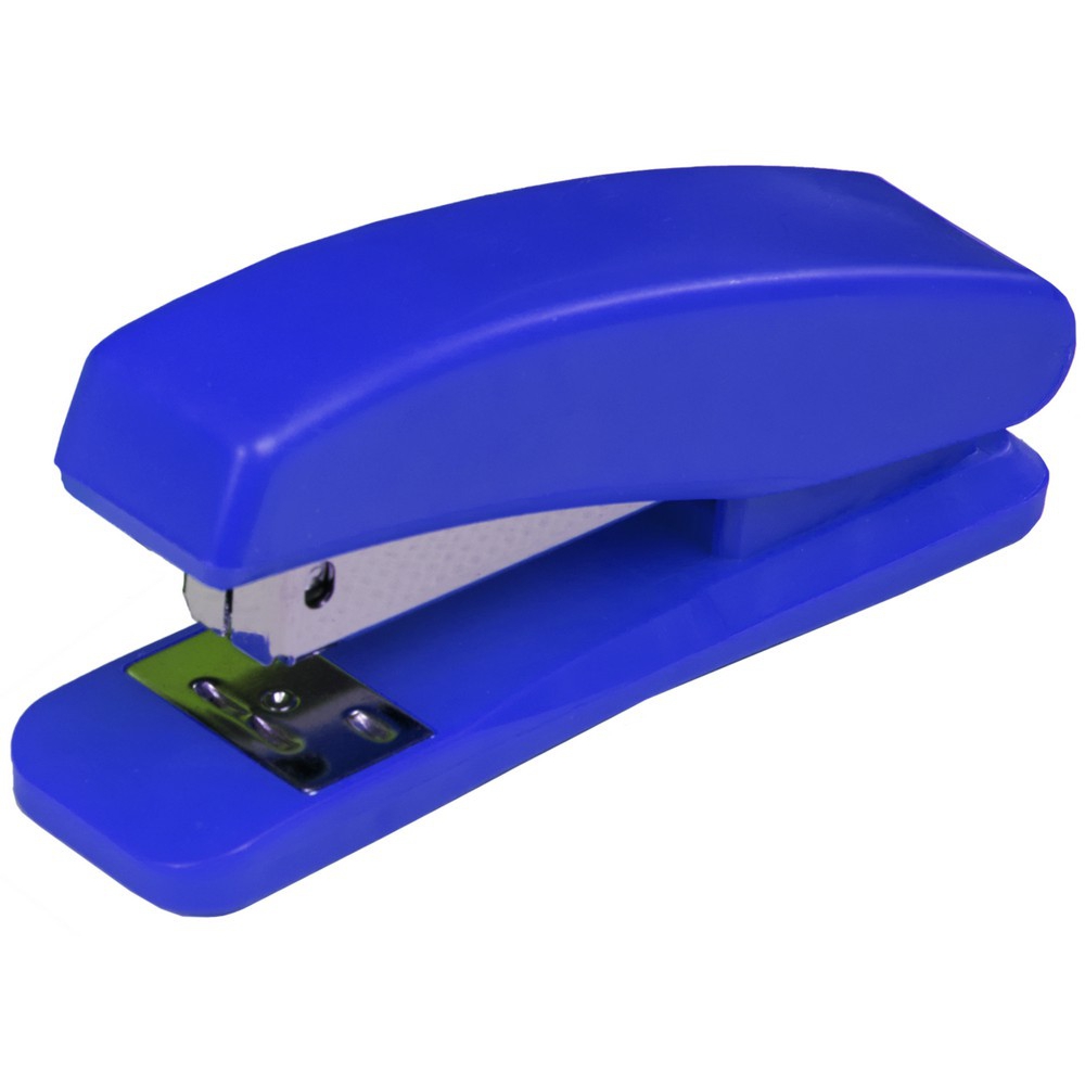 степлер пластиковий, скоба №24, 20 аркушів, глибина 50мм, синій