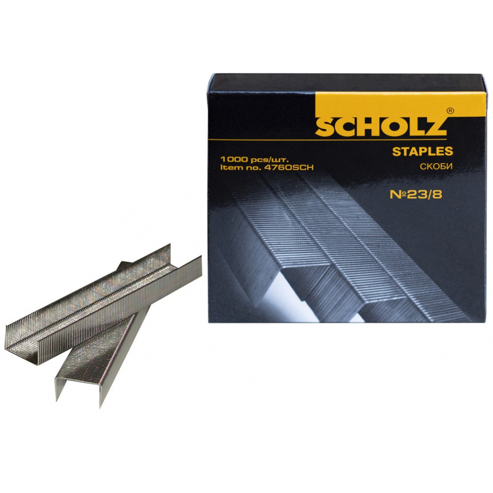 скоби для степлера №23/8, до 50 аркушів, 1000шт