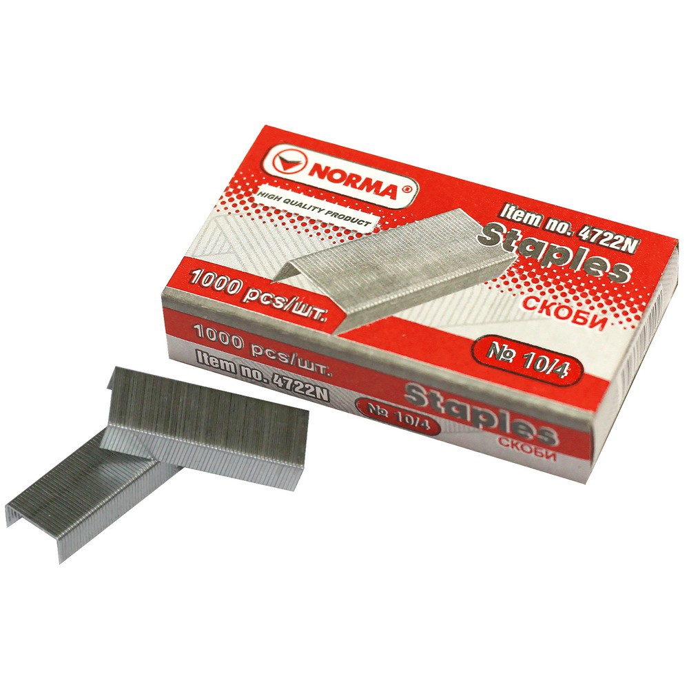 скоби для степлера №10/4, до 14 аркушів, 1000шт