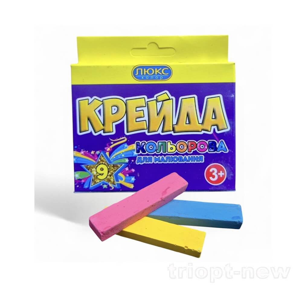 Крейда  кольорова   9кол. квадр.1509KKE  № ККЕ.909 