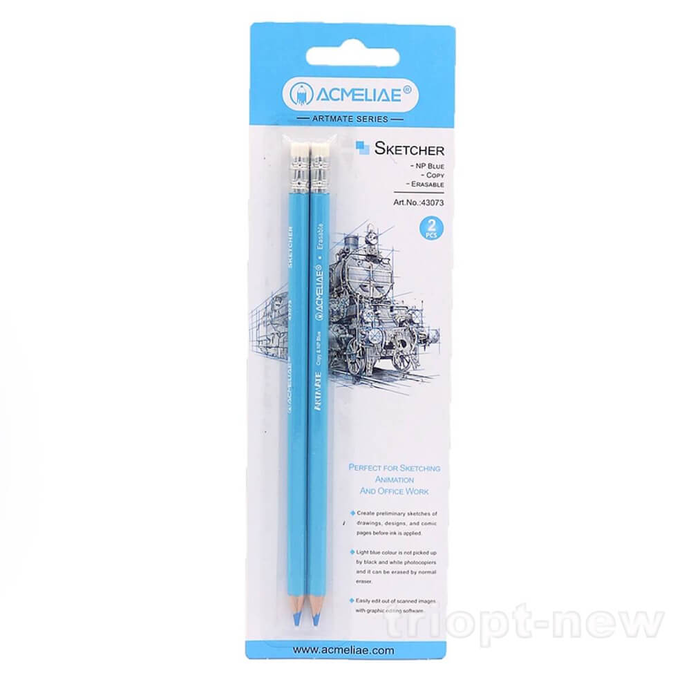 43073 Набір олівців для ескізів, що стир. Acmeliae Sketcher 2шт., син., 1шт./етик.
