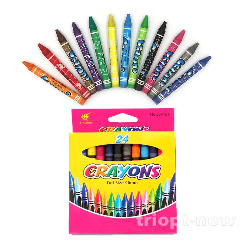 8496-24B Крейда воскова Crayons, набір 24 кол. 0,9*80мм,без етикетки