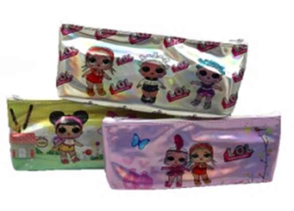 P2174 Пенал плоск. 1 від., 20 * 9 * 2,5 см, PVC, mix, 1шт / етикетка