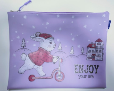 Папка шкільна WB-1905,34х26 см, м'яка на блискавці 1 відд,силікон,диз.0036-03,ПП05/3