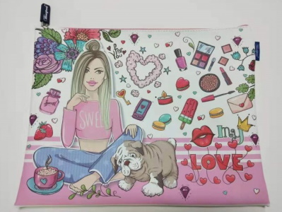 Папка шкільна WB-1911,34х26 см, м'яка на блискавці 1 відд,штучна шкіра,диз.0081-01,ПП12/1