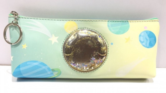 Пенал  221Х-RN,22х8х4 см, м'який на блискавці 1 відд, штучна шкіра, планета,РП172/3