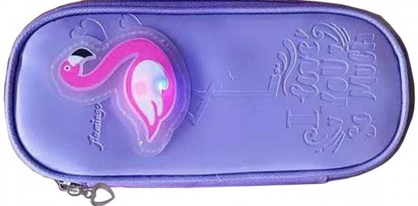 Пенал шкільний ЕМ5504-BL, 20х6,5х5,5 см, м'який на блискавці 1 відд,штучна шкіра,блакитний,РП182/1