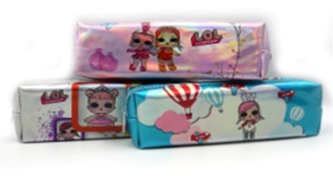 P2153
 Пенал 1отделеніе, 19 * 6 * 3,5 см, PVC, mix, 1шт / етикетка