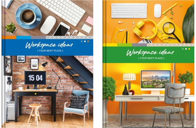 Зошит А5, 128 арк., серія «WORKSPACE IDEAS», з роздільниками, тв. паліт., мікс, ТП-89, Рюкзачок