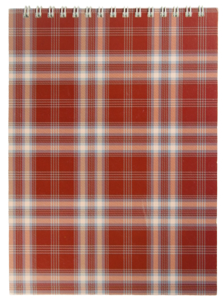 Блокнот на пружині, зверху А-5, 48 арк, клітинка, картонна обкладинка, бордовий BM.2470-13