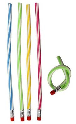 Олівець пластиковий гнучкий 30 см, корпус з глітером, OL-30-1