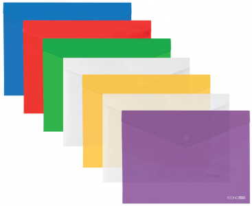 Папка-конверт А3 прозора на кнопці Economix, 180 мкм, фактура 