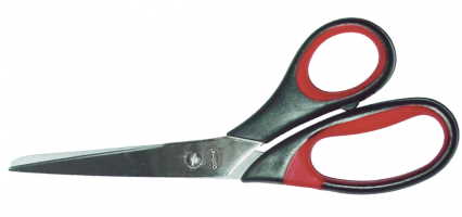 Ножиці 20 см Optima, пласт. ручки з гум. вставками, O44406