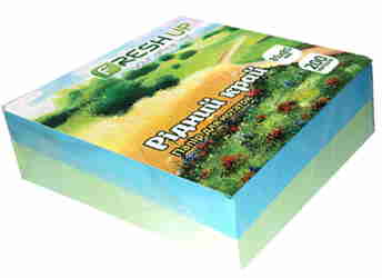 Блок паперу для нотаток 85х85мм., 200 арк., клеєний, Рідний Край  Fresh Up, FR-0550