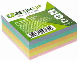 Блок паперу для нотаток80х80х40мм не клеєний класика, Fresh Up, FR-3411
