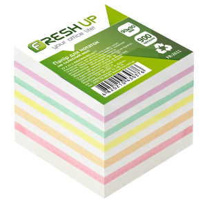 Блок паперу для нотаток 90х90х900 листов  не клеєний, Мікс Fresh Up, FR-2611