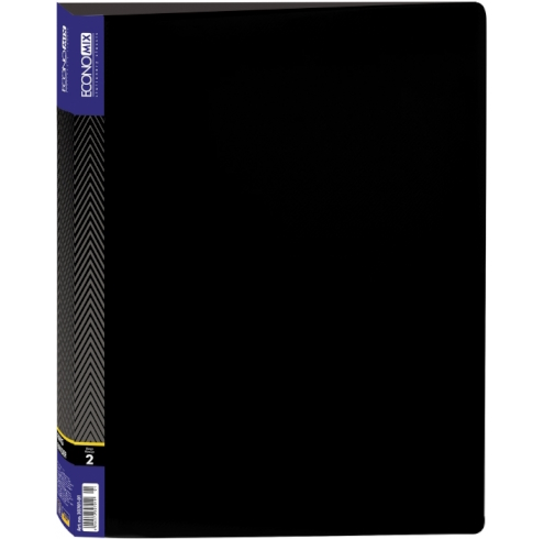 Папка пластикова А4 Economix на 2 кільця, чорна.E30701-01